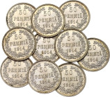 Russia - Finland 10 x 10 Pennia 1914 S
Bit# 405; Conros# 485/18; Silver; UNC.
