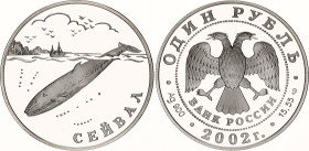 Russian Federation 1 Rouble 2002 СПМД
Y# 759; Schön# 722; N# 72924; Silver; Red Book - Seywal; St. Petersburg Mint; Mintage 10'000; Proof.