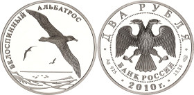 Russian Federation 2 Roubles 2010 СПМД
Y# 1249; Schön# 1154; N# 61813; Silver; Red Book - Short-Tailed Albatross; St. Petersburg Mint; Mintage 7'500;...