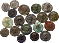 Roman Empire 19 x 1 Follis 337 - 340 AD Different Types
RIC# 50, 67, 68, 112, 138, 142, 157, 163, 166, 170, 184, 185, 186, 192, 220, 236; Copper; Con...