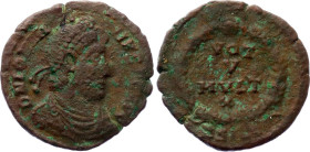 Roman Empire Follis 363 - 364 AD
RIC# 426; Copper 2.17 g.; Jovian; VF.
