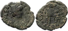 Roman Empire Cherson AE 462 - 473 AD R3
RIC X 660; LRBC 2256; Copper 2.88 g.; Leo I; Constantinople mint; Obv: D N LEO P-RPET AVG, diademed, draped a...