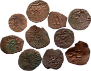 Golden Horde Lot of 10 Coins 1280 - 1380 Various Types
Copper; Mint Qrim; VF.