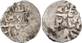 Golden Horde Qrim Dang Kalima 794 1392 (AH 794)
Sagdeeva# 386, Sagdeeva# 387, N# 150117; Silver 1.22 g.; Tochtamysh (1379-1396); Obv: Toqtamysh Khan....
