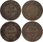 Australia 4 x 1 Penny 1911 - 1936
KM# 23, N# 1269; George V; VF/XF.