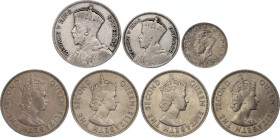 Fiji Lot of 7 Coins 1942 - 1958
With Silver; Various Dates & Denominations; VF/AUNC.