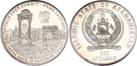 Afghanistan 500 Afghanis 1996
KM# 1028, Schön# 140; N# 36728; Silver; FAO - World Food Summit, Rome; Proof.