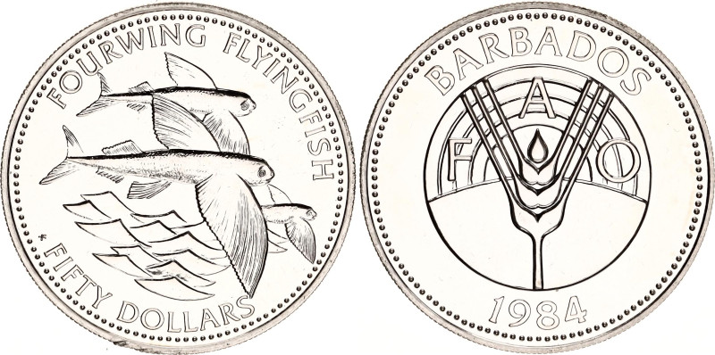 Bhutan 50 Ngultrums 1981
KM# 54, N# 77480; Silver; FAO - World Food Day; With C...