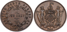 British North Borneo 1 Cent 1885 H
KM# 2, N# 4327; XF.