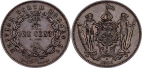 British North Borneo 1 Cent 1886 H
KM# 2, N# 4327; XF+.