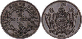 British North Borneo 1 Cent 1891 H
KM# 2, N# 4327; XF+.