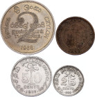 Ceylon 1 Cent 1892 - 1968
With Silver; Various Rulers, Dates & Denominations; F/UNC.