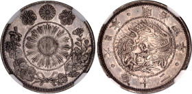 Japan 20 Sen 1871 (4) NGC UNC
Y# 3, N# 13999; Silver; Meiji.