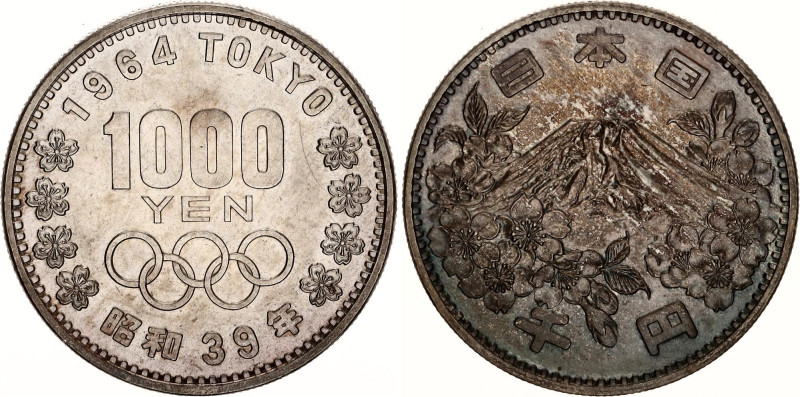 Japan 1000 Yen 1964
Y# 80, JNDA# 03-1, N# 14007; Silver; 1964 Summer Olympics, ...