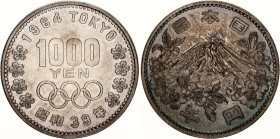 Japan 1000 Yen 1964
Y# 80, JNDA# 03-1, N# 14007; Silver; 1964 Summer Olympics, Tokyo; UNC, Toning.