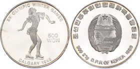 Korea 500 Won 1989
KM# 33, N# 47069; Silver., Proof; Calgary Winter Olympics.
