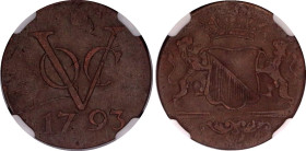 Netherlands East Indies Utrecht 1 Duit 1793 NGC XF
KM# 111, N# 6585; Copper; NGC XF Det. rev. scratched.
