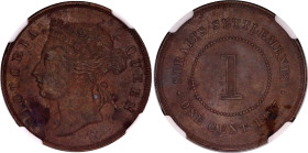 Straits Settlements 1 Cent 1897 NGC UNC
KM# 16, N# 10203; Bronze; Victoria; NGC UNC Det. env. damage.