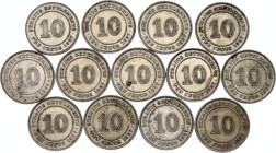 Straits Settlements 13 x 10 Cents 1927
KM# 29b; N# 4503; Silver; George V; London Mint; AUNC.