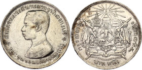 Thailand 1 Baht 1876 - 1900 (ND) RS 95 - 100
Y# 34; N# 24084; Silver; Rama V; VF-XF.