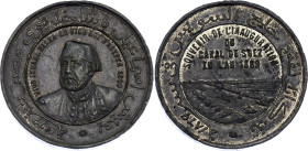 Egypt Aluminium Medal "Inauguration of Suez Canal" 1869
Fonrobert-5258; Aluminium 12.32 g., 37.4 mm; Isma'il Pasha, Khedive (1863-1879); The Opening ...