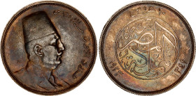 Egypt 10 Piastres 1923 AH 1341
KM# 337, N# 25074; Silver; Ahmed Fuad I; XF/AUNC with nice toning.