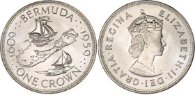 Bermuda 1 Crown 1959
KM# 13; N# 14207; Silver; Elizabeth II (1952-date); 350th Anniversary - Colony Founding; Proof.