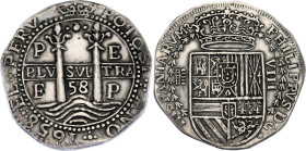 Bolivia 8 Reales 1658 Collectors Copy
Silver 27.42 g., 36.8 mm.
