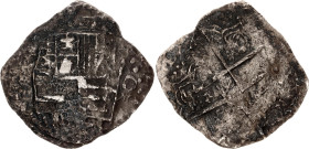 Bolivia Potosi 8 Reales 1671 O
Silver 15.98 g.; Assayer "O" Juan R. de Rodas.