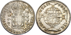 Brazil 960 Reis 1814 Overstrike
KM# 307; N# 23668; Silver; João Prince Regent; XF-AUNC.