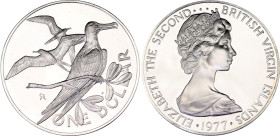 British Virgin Islands 1 Dollar 1977
KM# 14; N# 33625; Silver; Elizabeth II (1952-date); 25th anniversary of Accession of Queen Elizabeth II; Proof.