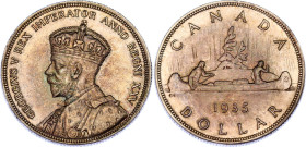 Canada 1 Dollar 1935
KM# 30, N# 447; Silver; George V; UNC-.