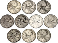 Canada 10 x 25 Cents 1937 - 1947
KM# 35, Silver; VF.