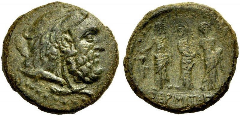 GRIECHISCHE MÜNZEN 
 SIZILIEN 
 THERMAI HIMERAIA 
 Bronze, 3.-2. Jh. v. Chr. ...