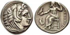 GRIECHISCHE MÜNZEN 
 MAKEDONIEN 
 KÖNIGE VON MAKEDONIEN 
 Alexander III. der Grosse, 336-323 v. Chr. 
 Tetradrachmon, 336-323 v. Chr. Makedonien, ...