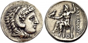 GRIECHISCHE MÜNZEN 
 MAKEDONIEN 
 KÖNIGE VON MAKEDONIEN 
 Alexander III. der Grosse, 336-323 v. Chr. 
 Tetradrachmon, postum, Makedonien , 325-315...