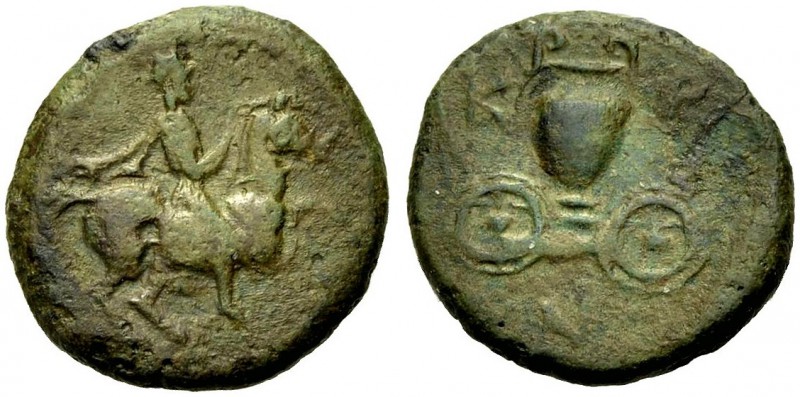 GRIECHISCHE MÜNZEN 
 THESSALIEN 
 KRANNON 
 Bronze, 400-350 v. Chr. Reiter mi...