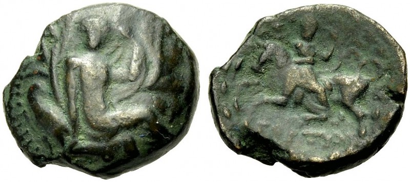 GRIECHISCHE MÜNZEN 
 KRETA 
 GORTYNA 
 Bronze, 3. Jh. Europa in einer Platane...
