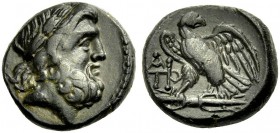 GRIECHISCHE MÜNZEN 
 PONTOS 
 KÖNIGE VON PONTOS 
 Incerta, vielleicht Mithridates VI. ca. 120-63 v. Chr 
 Bronze. ca. 85-63 v. Chr. Vielleicht Tra...