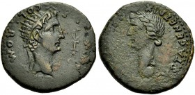 GRIECHISCHE MÜNZEN UNTER RÖMISCHER HERRSCHAFT 
 SPANIEN 
 ROMULA (SEVILLA) 
 Augustus, 27 v. Chr. -14 n. Chr. Bronze, postum, unter Tiberius (14-37...