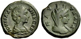 GRIECHISCHE MÜNZEN UNTER RÖMISCHER HERRSCHAFT 
 THRAKIEN 
 PAUTALIA 
 Iulia Domna, Gattin des Septimius Severus † 217 
 'Dreier', Bronze (AE 24). ...