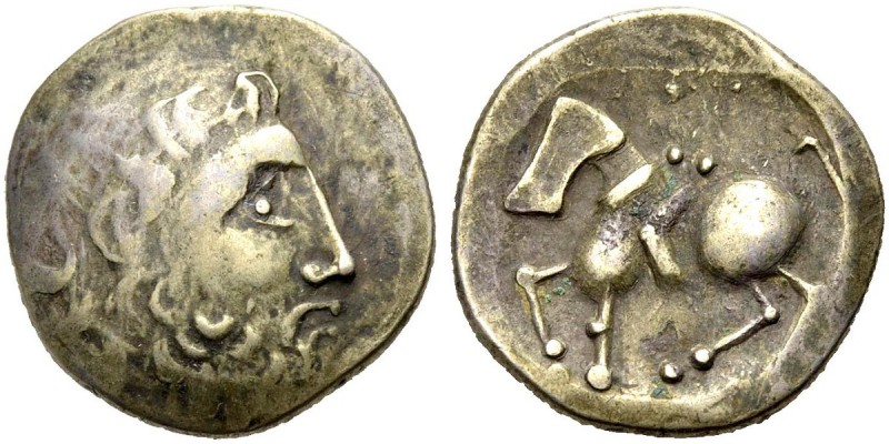 KELTISCHE MÜNZEN 
 OSTKELTEN 
 Imitationen Philipp II. 
 Tetradrachmon. Typus...