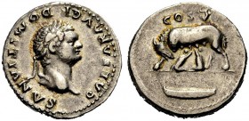 RÖMISCHE MÜNZEN 
 KAISERZEIT 
 Domitianus Caesar, 69-81. 
 Denar, 77-78 Unter Vespasianus, Rom. CAESAR AVG F DOMITIANVS Büste mit L. n. r. Rv. COS ...