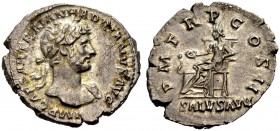 RÖMISCHE MÜNZEN 
 KAISERZEIT 
 Hadrianus, 117-138. 
 Denar, 118. IMP CAESAR TRAIAN HADRIANVS AVG. Büste mit L. und Drapierung auf der linken Schult...