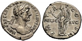 RÖMISCHE MÜNZEN 
 KAISERZEIT 
 Hadrianus, 117-138. 
 Denar, 119-122. IMP CAESAR TRAIAN HADRIANVS AVG Büste mit L. n. r., Drapierung auf der linken ...