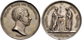 ALTDEUTSCHE MÜNZEN UND MEDAILLEN 
 WÜRTTEMBERG, HERZOGTUM, SEIT 1806 KÖNIGREICH 
 WILHELM I., 1816-1864 
 Medaille 1819 (von Wagner) auf den Verfas...