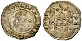 EUROPÄISCHE MÜNZEN UND MEDAILLEN 
 ITALIEN 
 BERGAMO (LOMBARDIA) 
 FRIEDRICH II., 1215-1250. Denaro o. J. Belorbeertes Brustbild r., vor dem Gesich...