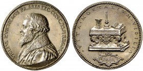 EUROPÄISCHE MÜNZEN UND MEDAILLEN 
 NIEDERLANDE 
 MEDAILLEN 
 Bronzierte Weissmetall-Medaille 1556 (von J. Jonghelinck) auf Wigle van Aytta van Zwic...