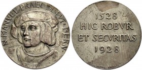 EUROPÄISCHE MÜNZEN UND MEDAILLEN 
 SCHWEIZ 
 BERN 
 Berner Medaillen und Schulprämien. Medaille 1928 (von Hans Frei) auf das 400jährige Jubiläum de...