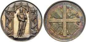 EUROPÄISCHE MÜNZEN UND MEDAILLEN 
 SCHWEIZ 
 SCHWEIZER MEDAILLEN - HISTORISCHE MEDAILLEN 
 Medaille 1886 (von H. Bovy) auf die 500-Jahrfeier der Sc...